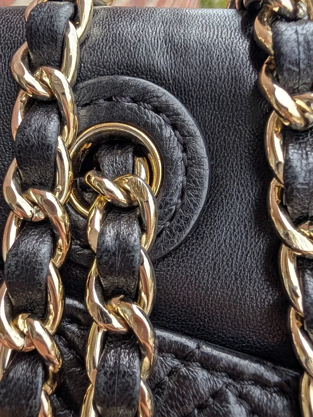 Tory Burch Fleming Quilted Leather Convertible Shoulder Bag Black Gold